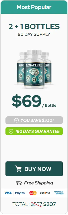 Synaptigen 3 bottles price